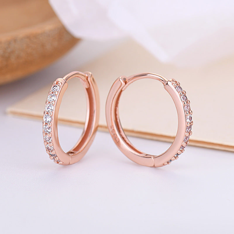 Gang Drill Zircon Fashion Exquisite Popular Stud Earrings