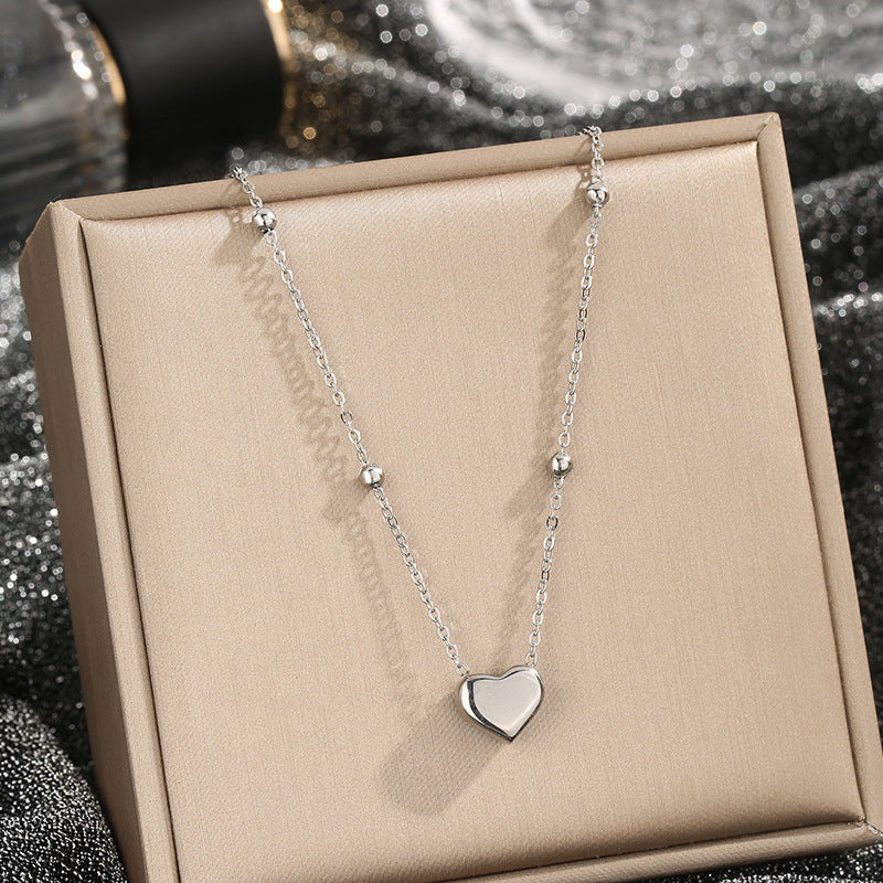Love Titanium Steel Necklace Women's Fashion Simple Clavicle