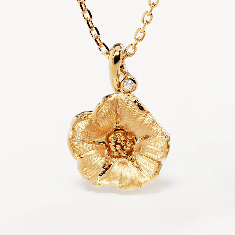 Women's Creative All-match December Flower Stainless Steel Pendant Necklace