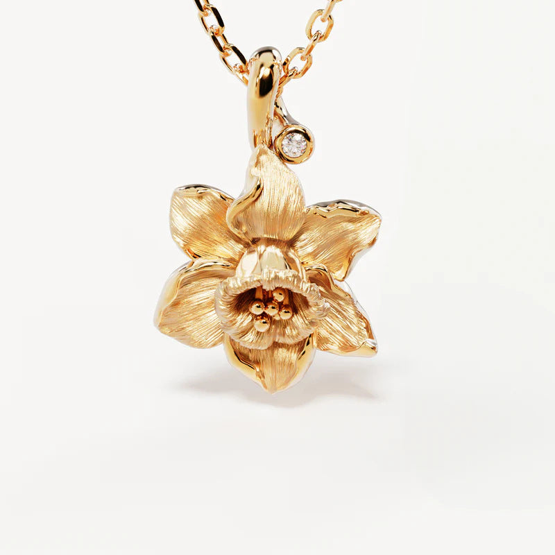 Women's Creative All-match December Flower Stainless Steel Pendant Necklace