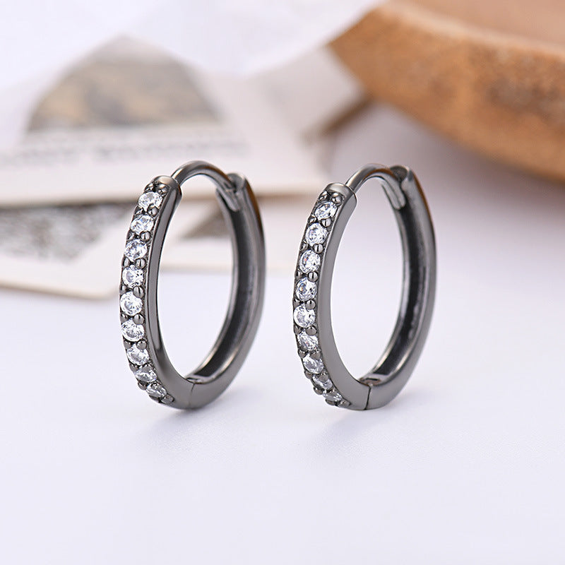 Gang Drill Zircon Fashion Exquisite Popular Stud Earrings