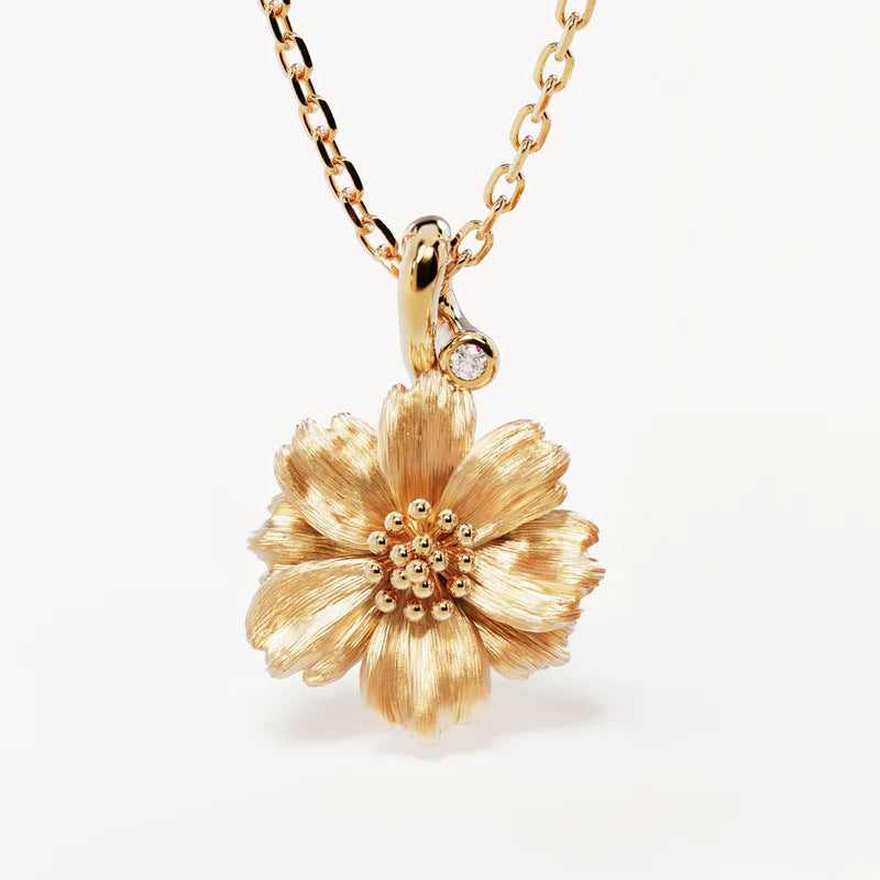 Women's Creative All-match December Flower Stainless Steel Pendant Necklace