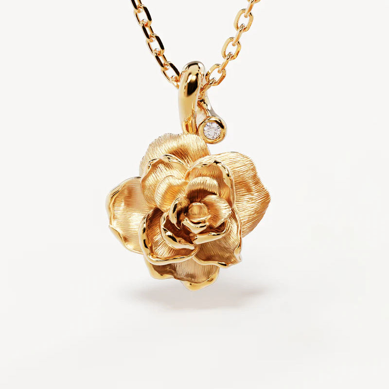 Women's Creative All-match December Flower Stainless Steel Pendant Necklace