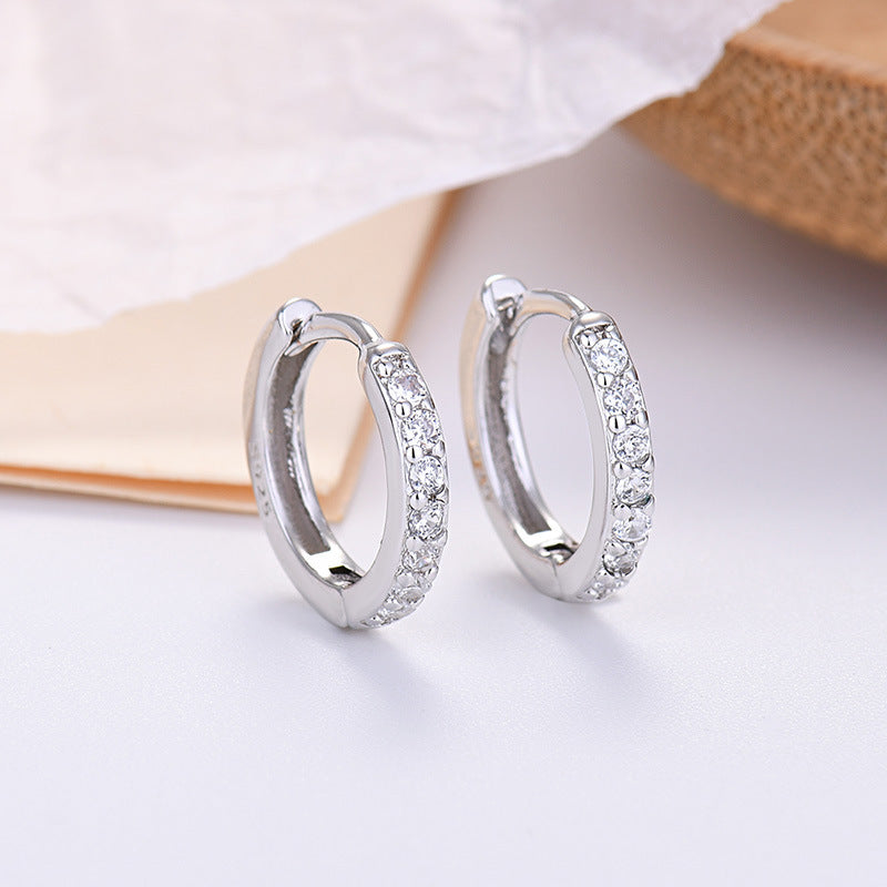 Gang Drill Zircon Fashion Exquisite Popular Stud Earrings