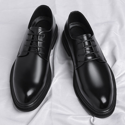 Business Formal Wear British Commuter Leather Black Leather Shoes