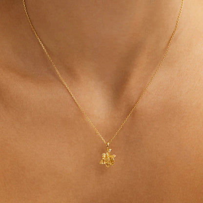 Women's Creative All-match December Flower Stainless Steel Pendant Necklace