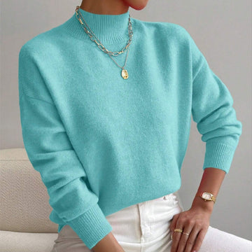 Women's Fashion Solid Color Loose Knitted Top