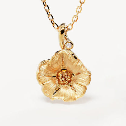 Women's Creative All-match December Flower Stainless Steel Pendant Necklace