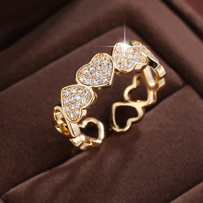Personalized European And American Love Fashion Small Finger Couples Openings Ring