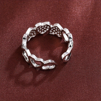 Personalized European And American Love Fashion Small Finger Couples Openings Ring