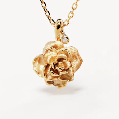 Women's Creative All-match December Flower Stainless Steel Pendant Necklace