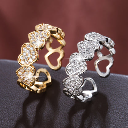 Personalized European And American Love Fashion Small Finger Couples Openings Ring
