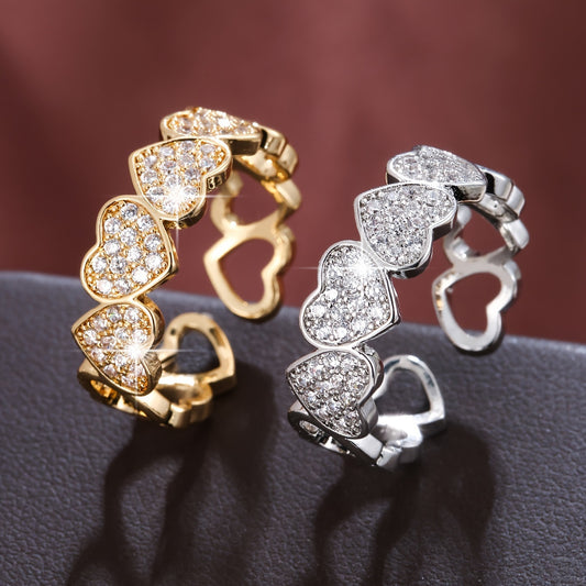 Personalized European And American Love Fashion Small Finger Couples Openings Ring