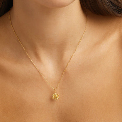 Women's Creative All-match December Flower Stainless Steel Pendant Necklace